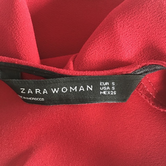 Zara ruffle peplum red top - Picture 11 of 11